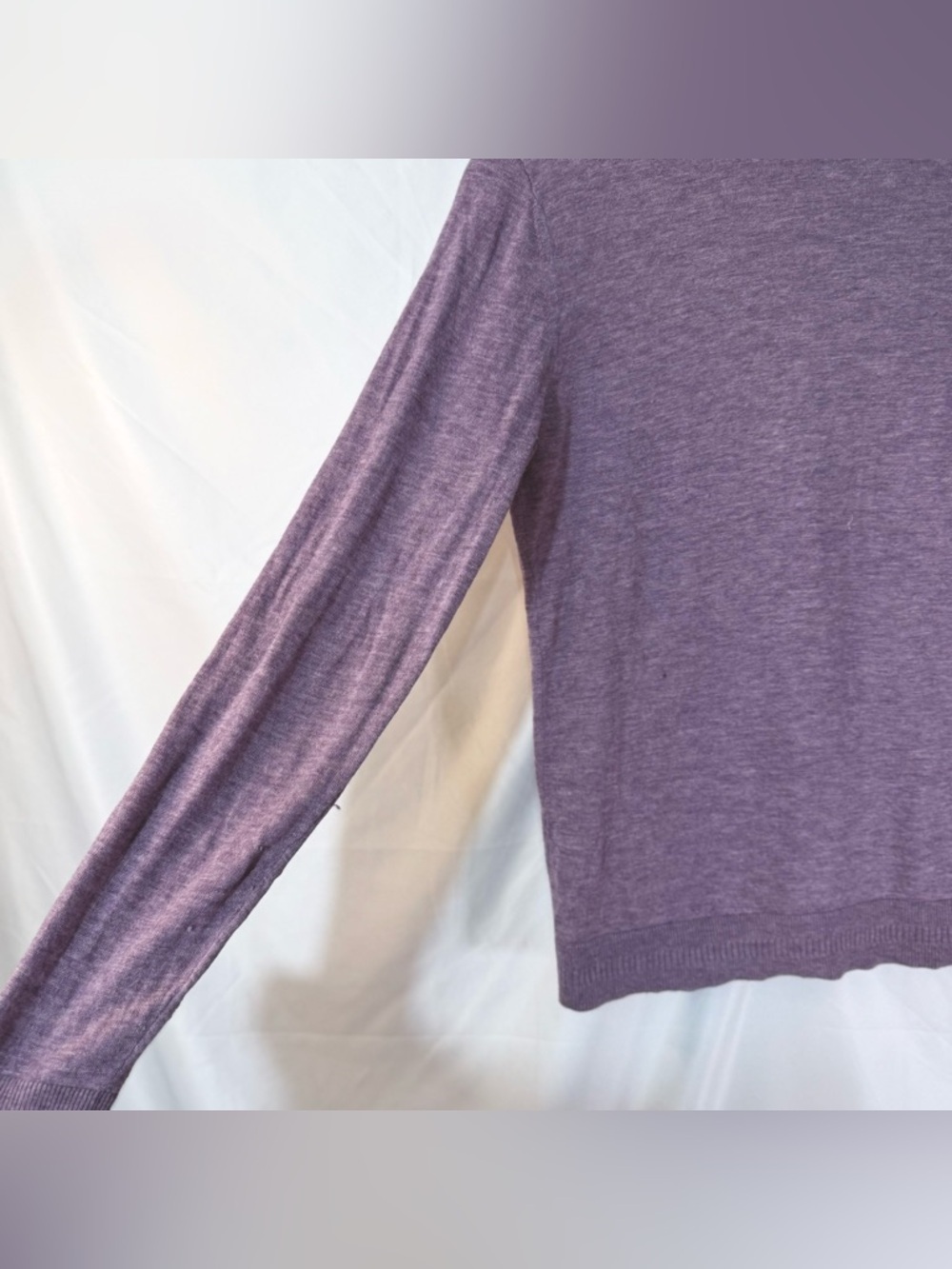 Ted Baker Wool Blend Pink And Purple Marbled Long Sleeve Crew Neck Sweater - Picture 3 of 14